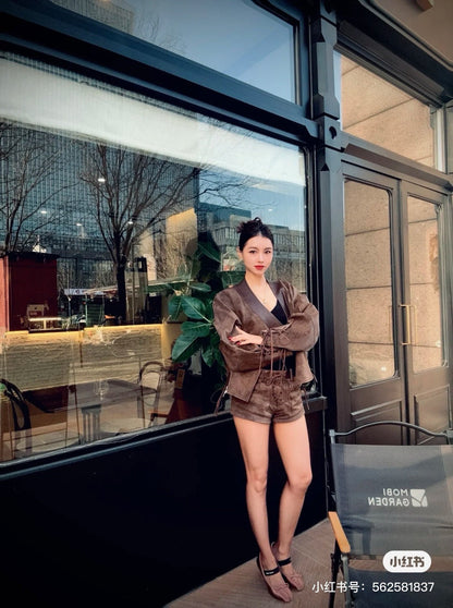 Saint New suede short