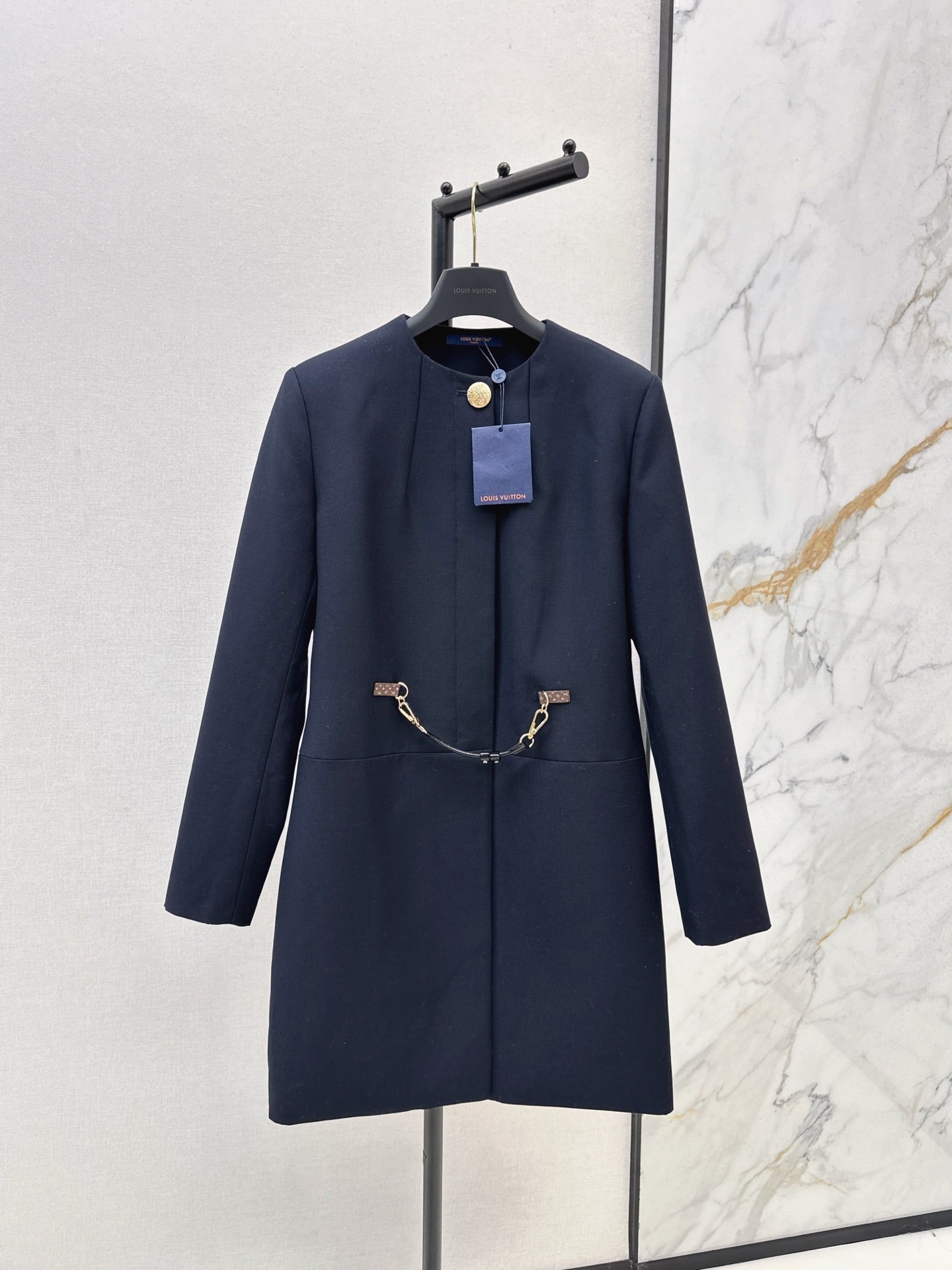 Louis NEW Leather buckle jacket