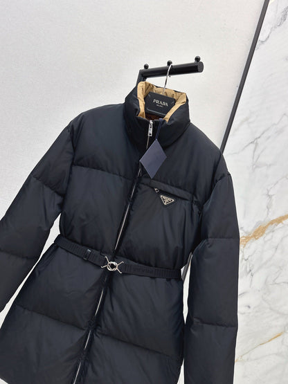 Pra NEW Down jacket with a belt