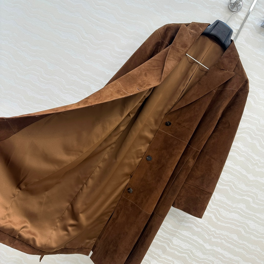 Row NEW leather trench coat