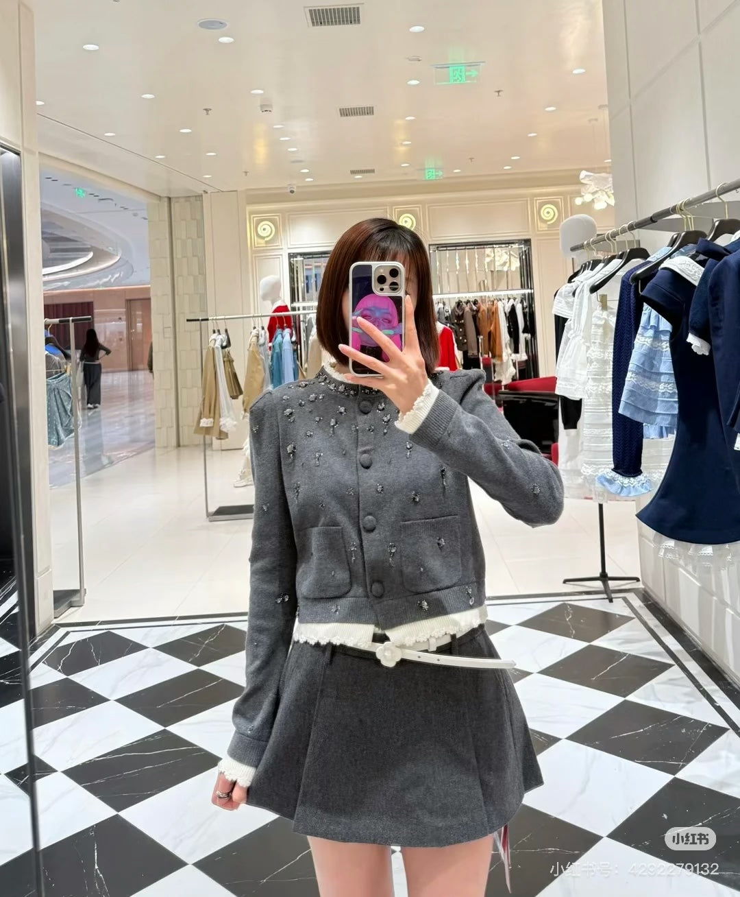 Miu NEW Round-neck cardigan