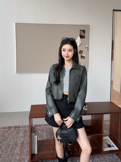 Pra NEW PU leather jacket