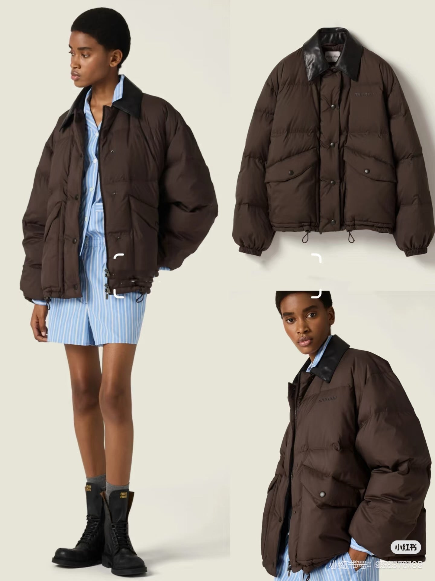 Miu NEW Patchwork Down Jacket