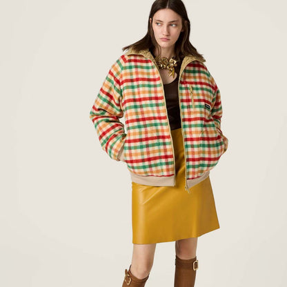 Miu NEW plaid coat