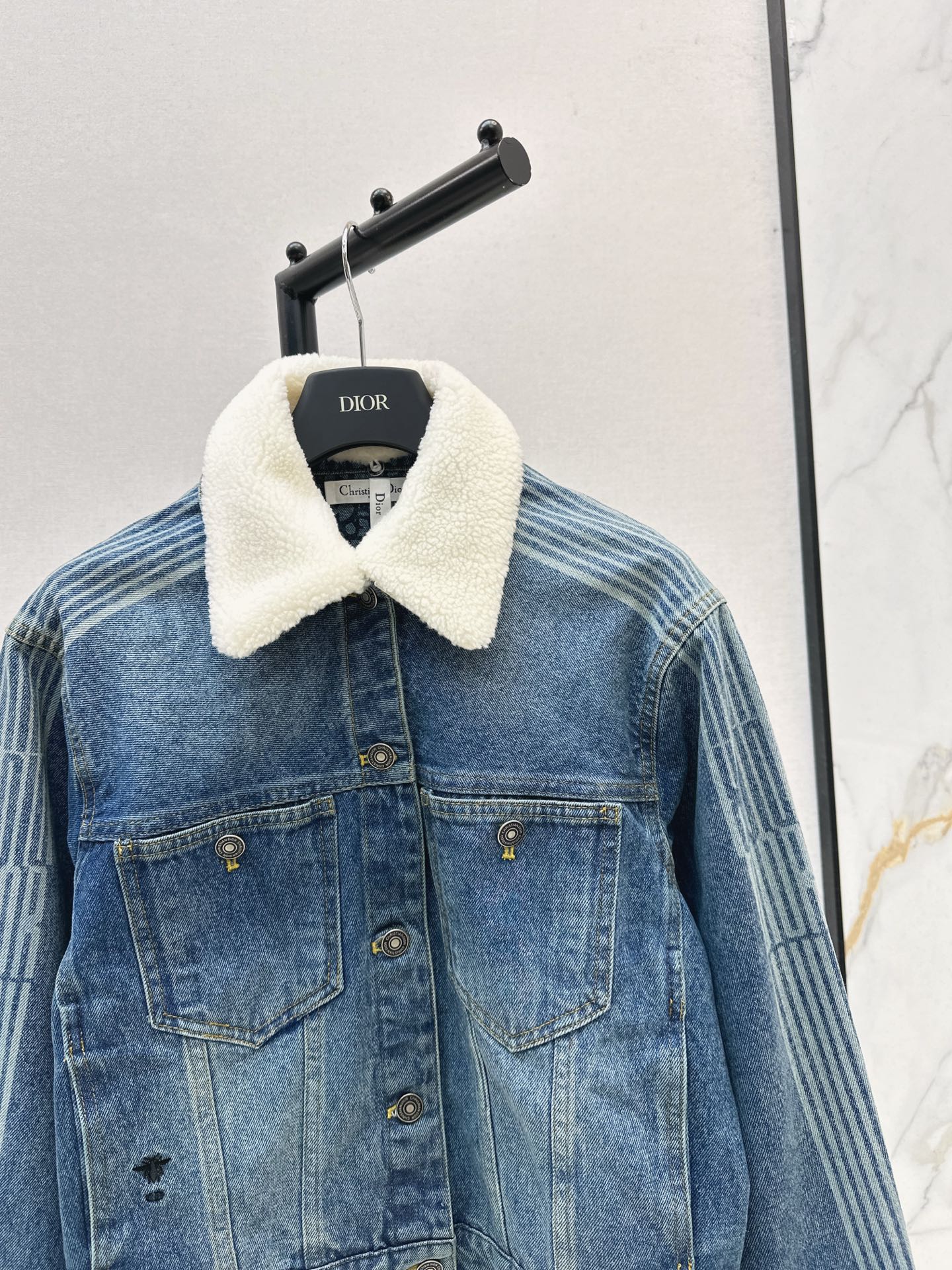 CD NEW lapel denim jacket