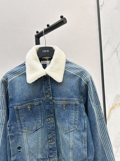 CD NEW lapel denim jacket