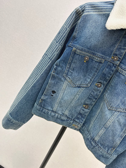 CD NEW lapel denim jacket
