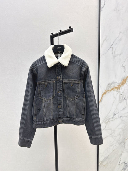 CD NEW lapel denim jacket