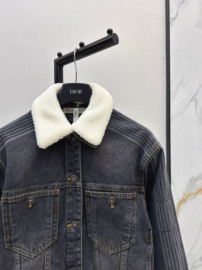 CD NEW lapel denim jacket