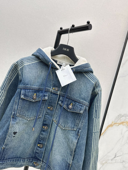 CD NEW hooded denim jacket