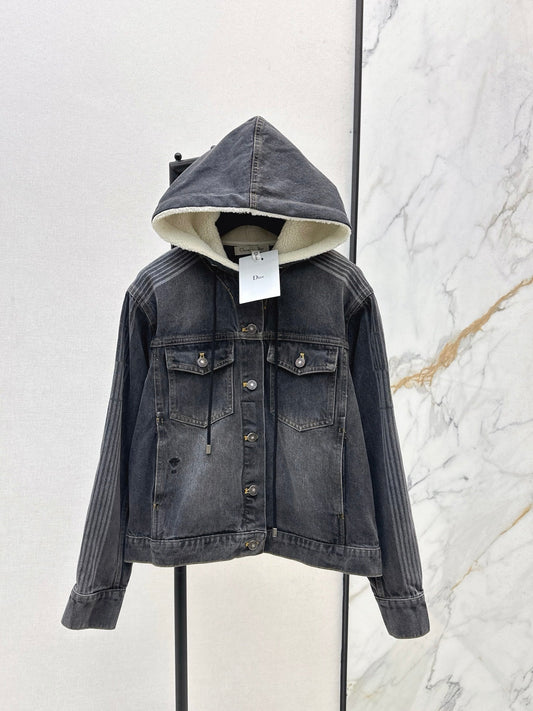 CD NEW hooded denim jacket