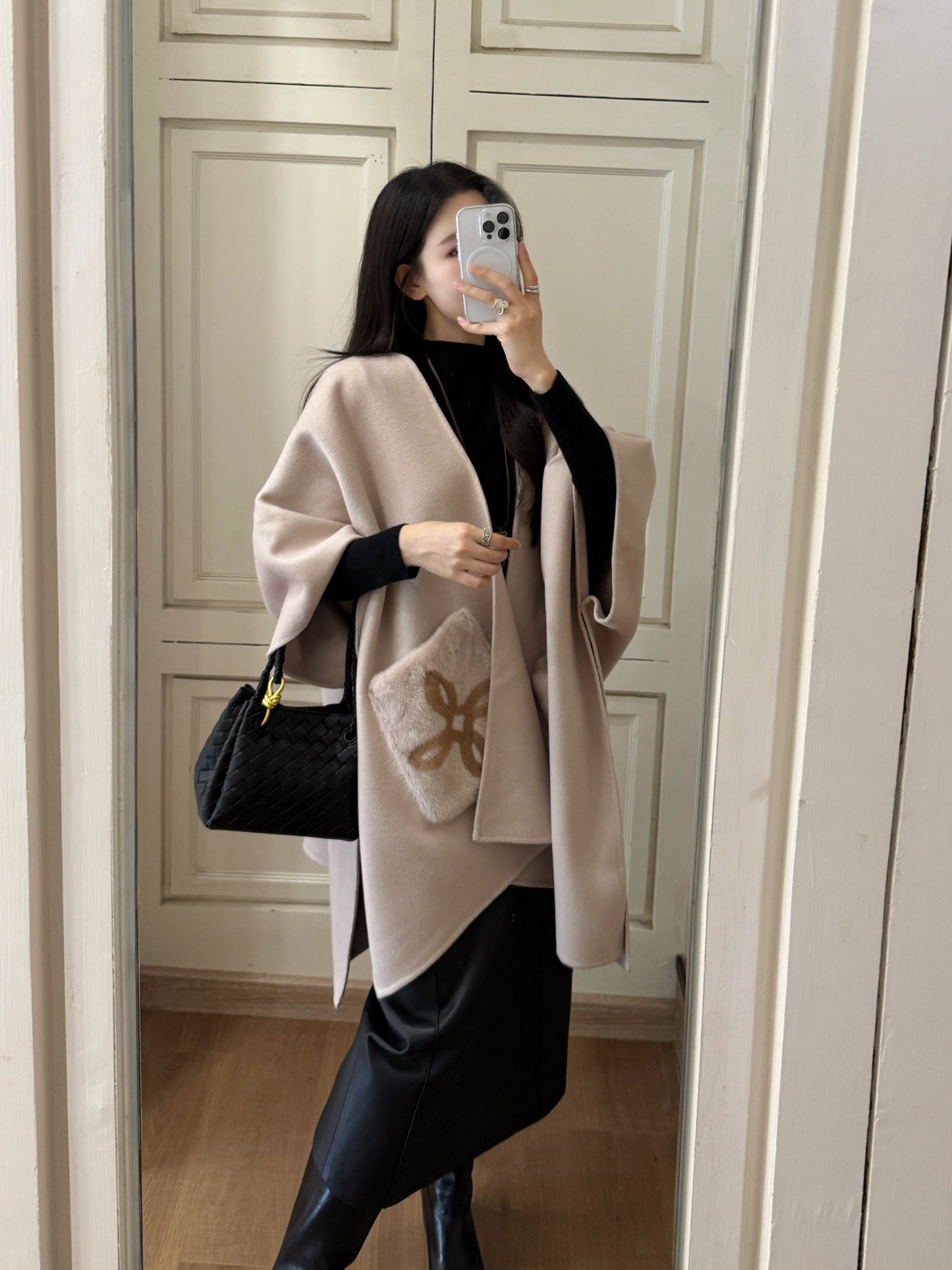 Loro NEW wool cape coat