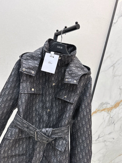 CD NEW Hooded mid-length jacket