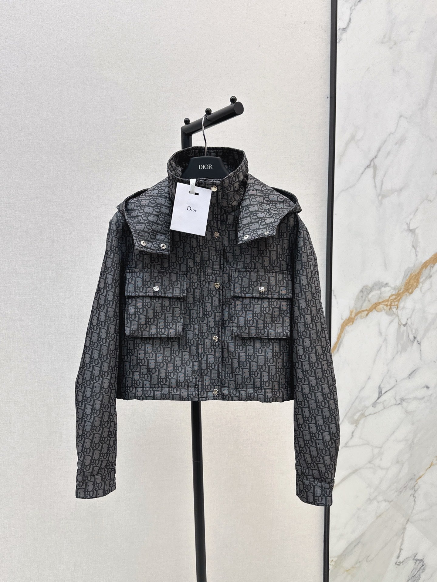 CD NEW Hooded cropped jacket