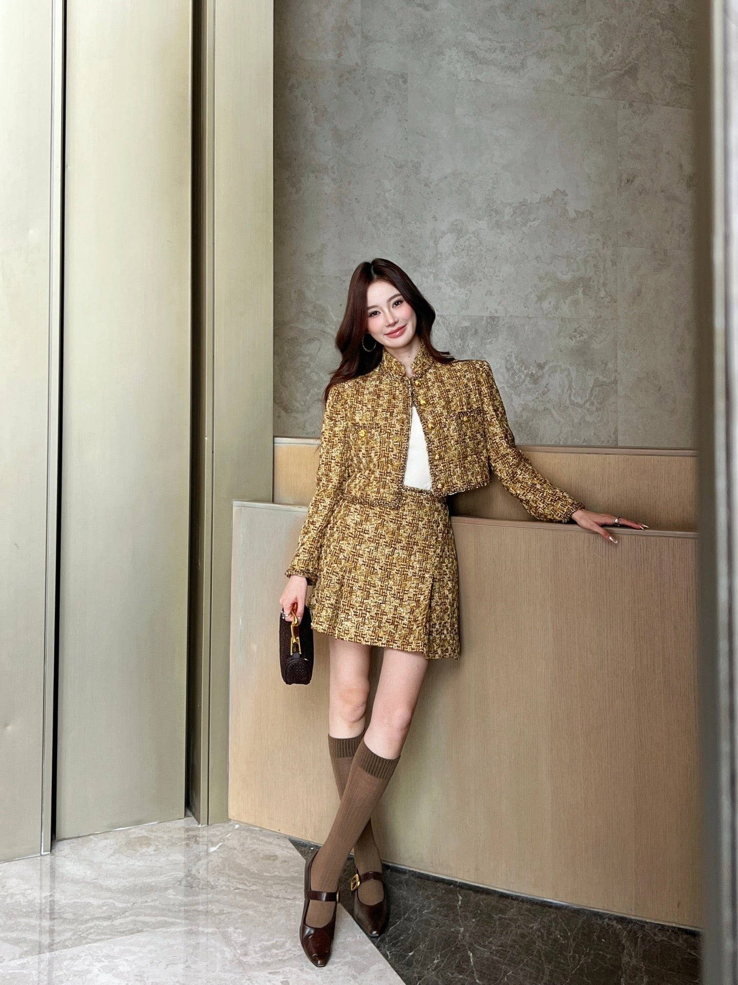 Chan NEW woven skirt