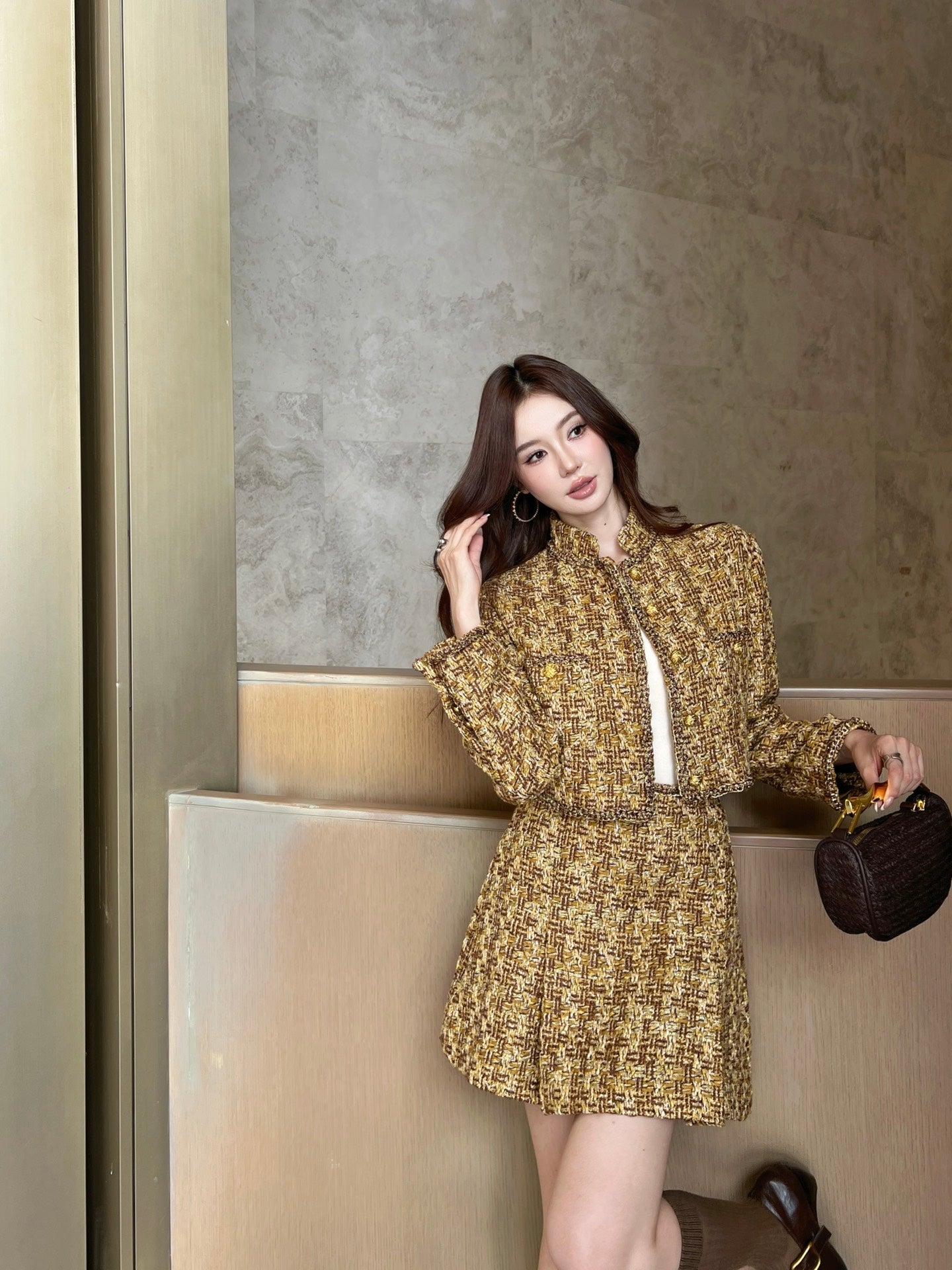 Chan NEW woven skirt