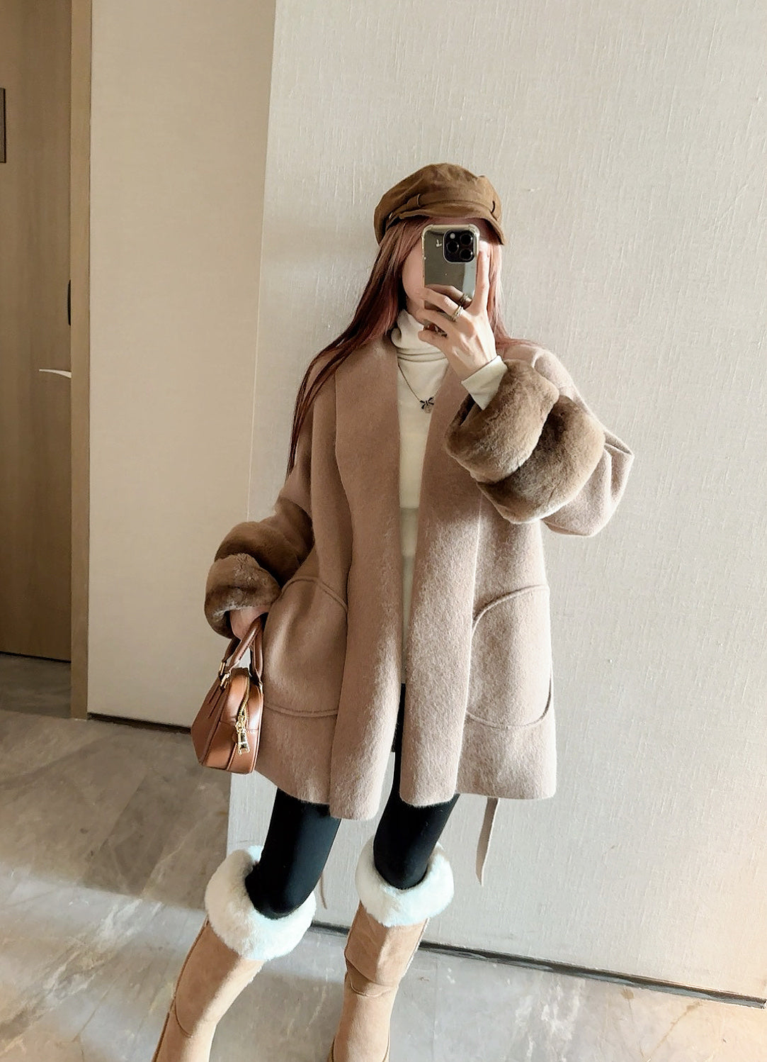 Fend NEW rabbit fur coat