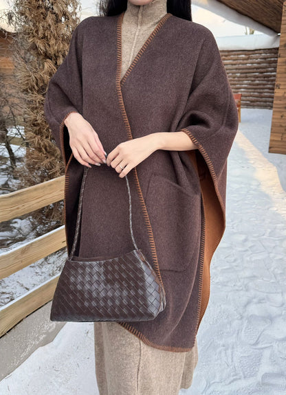 Max NEW wool cape coat