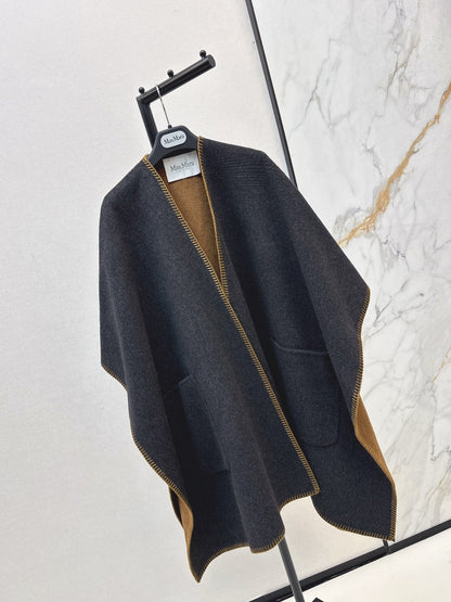 Max NEW wool cape coat