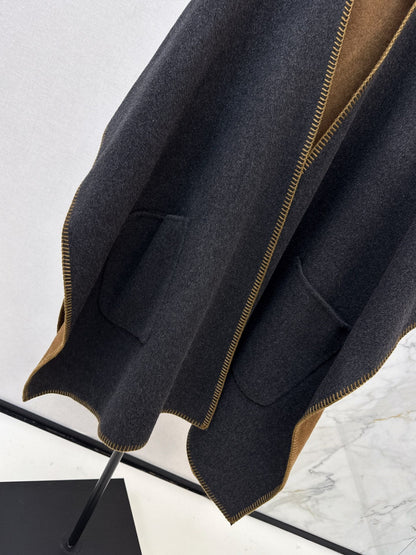 Max NEW wool cape coat