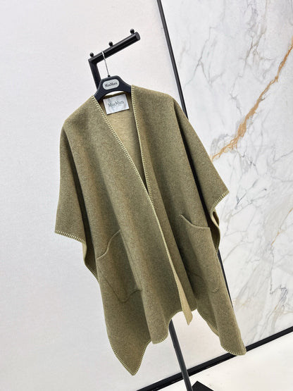 Max NEW wool cape coat