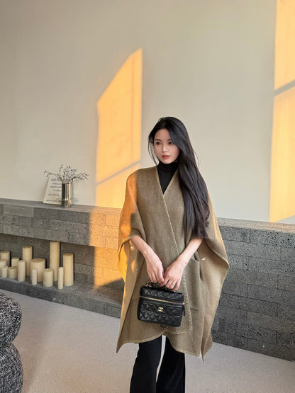 Max NEW wool cape coat