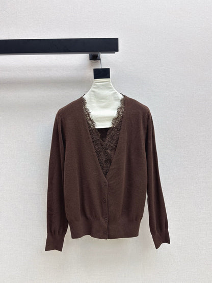 Es NEW Lace wool cardigan