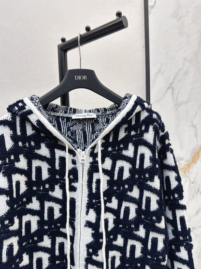 CD NEW Hooded knitted cardigan