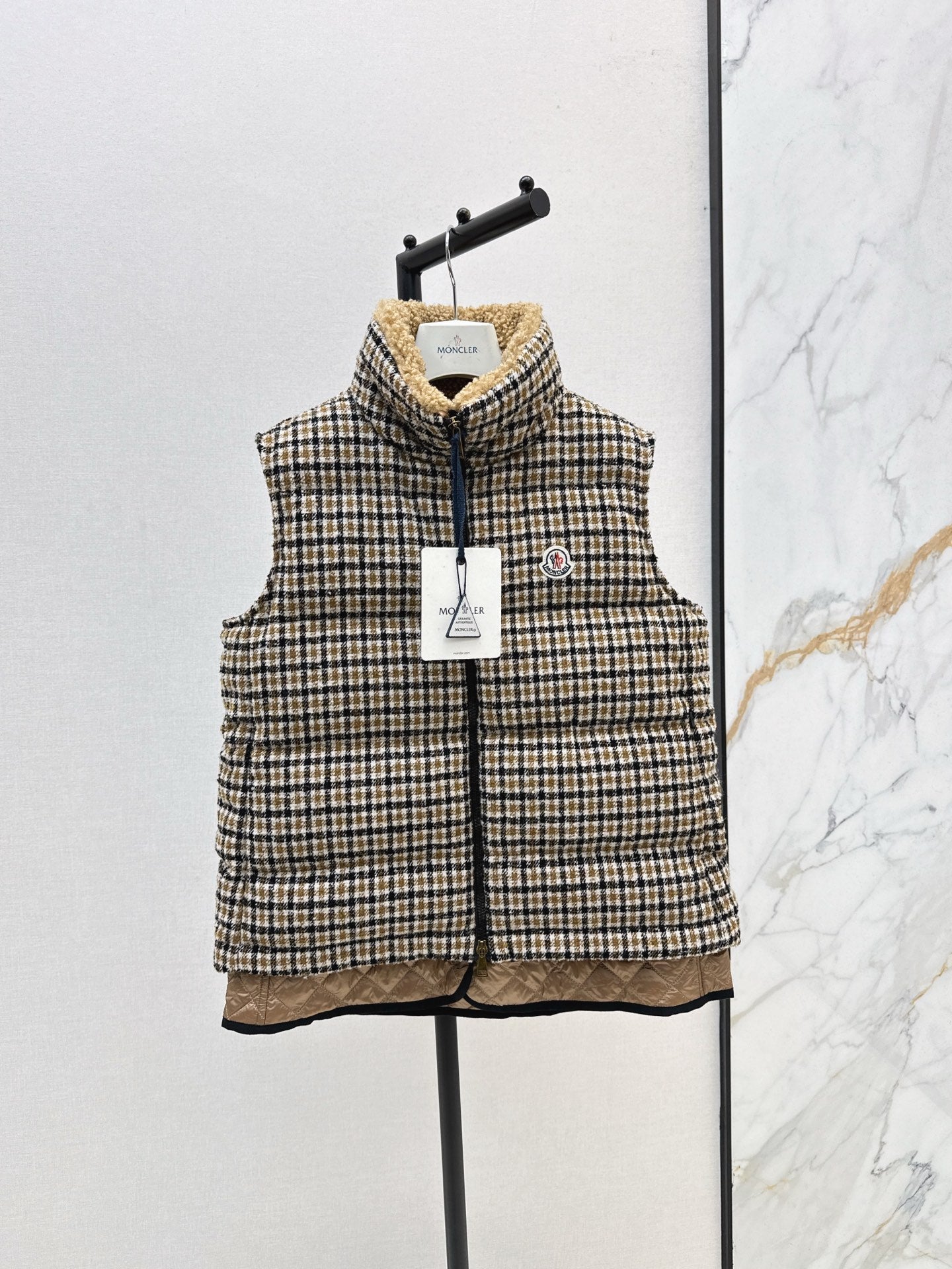 Monc NEW Houndstooth down vest