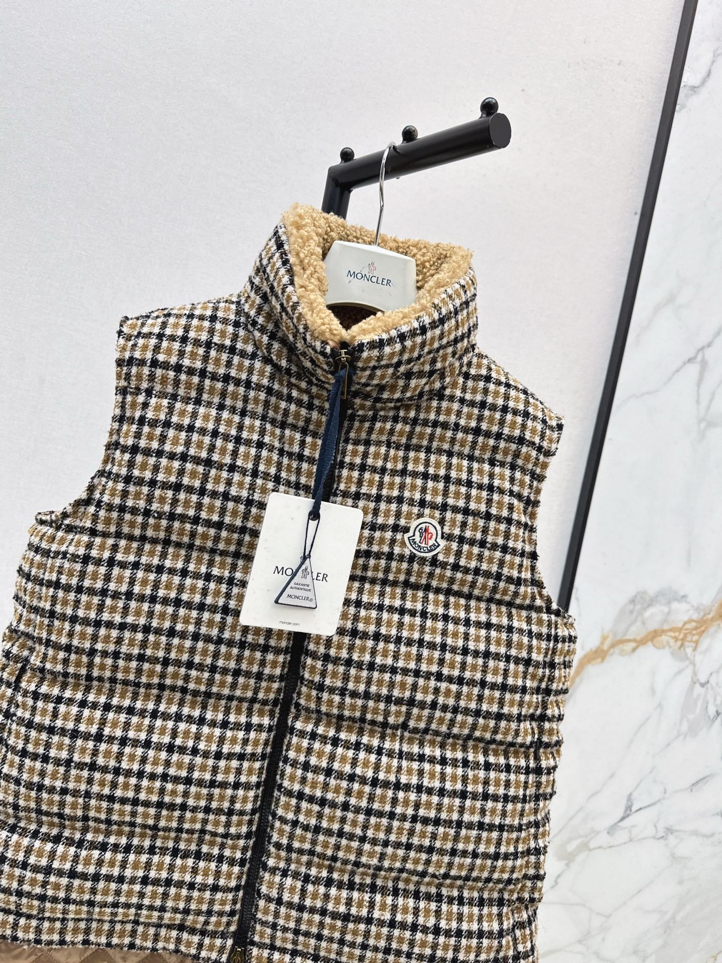 Monc NEW Houndstooth down vest