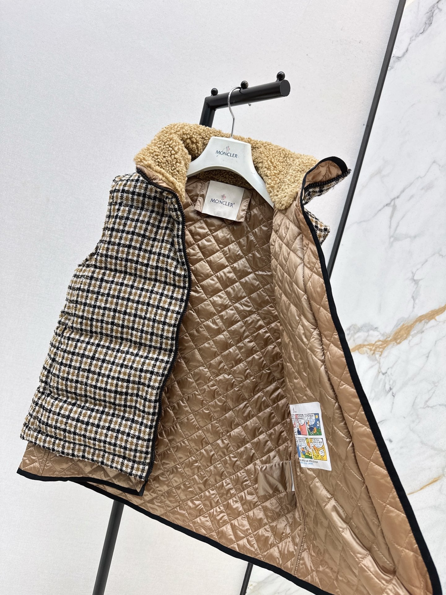 Monc NEW Houndstooth down vest