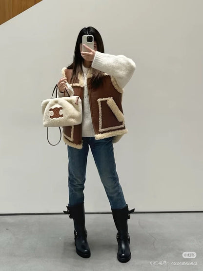 Ce1i NEW fur vest
