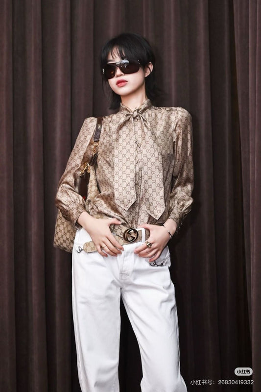 Guc NEW ribbon shirt