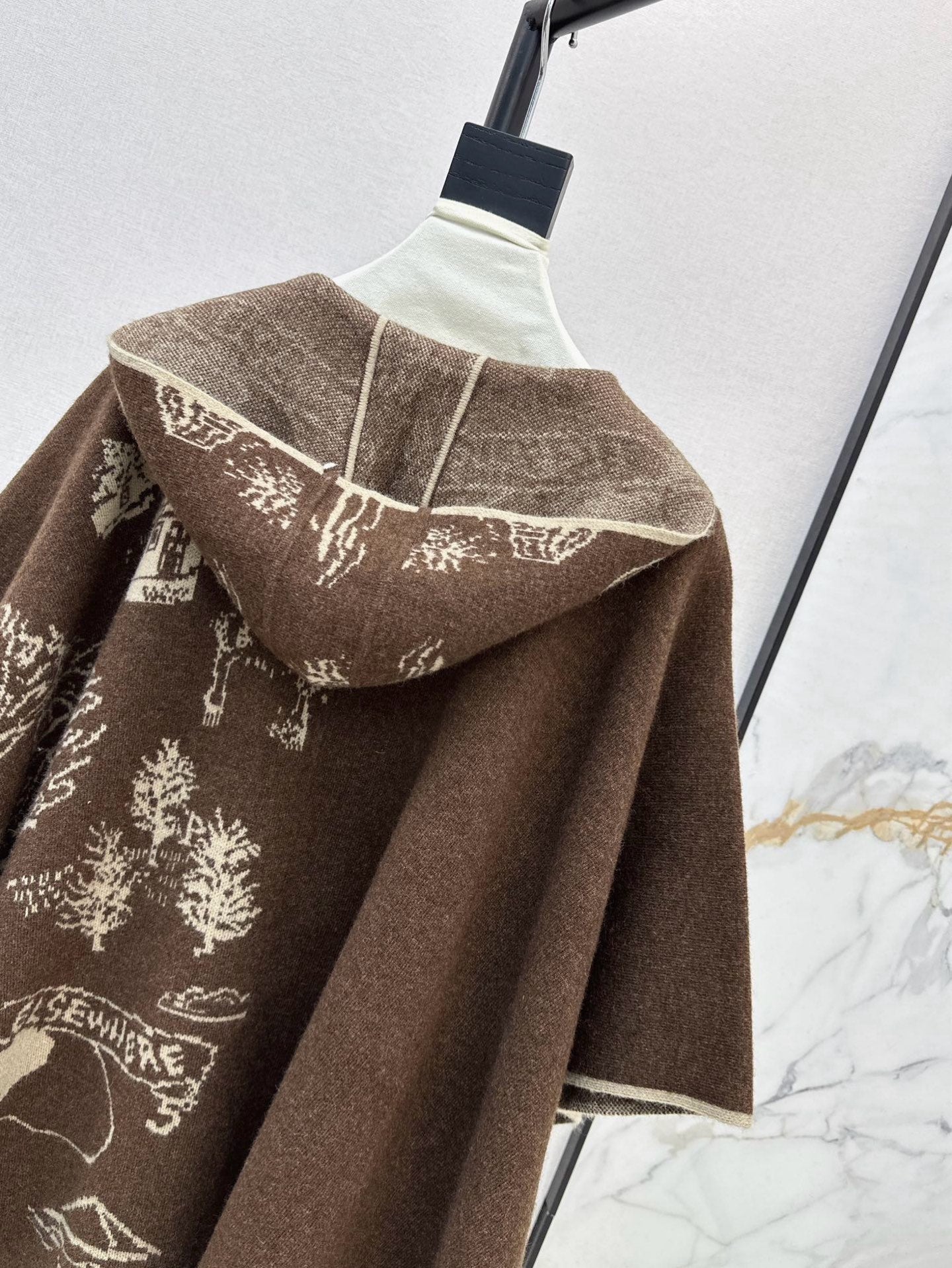 Bur NEW wool cape coat