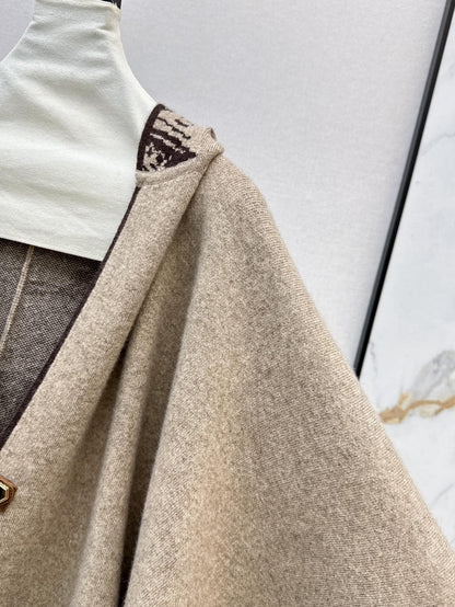 Bur NEW wool cape coat