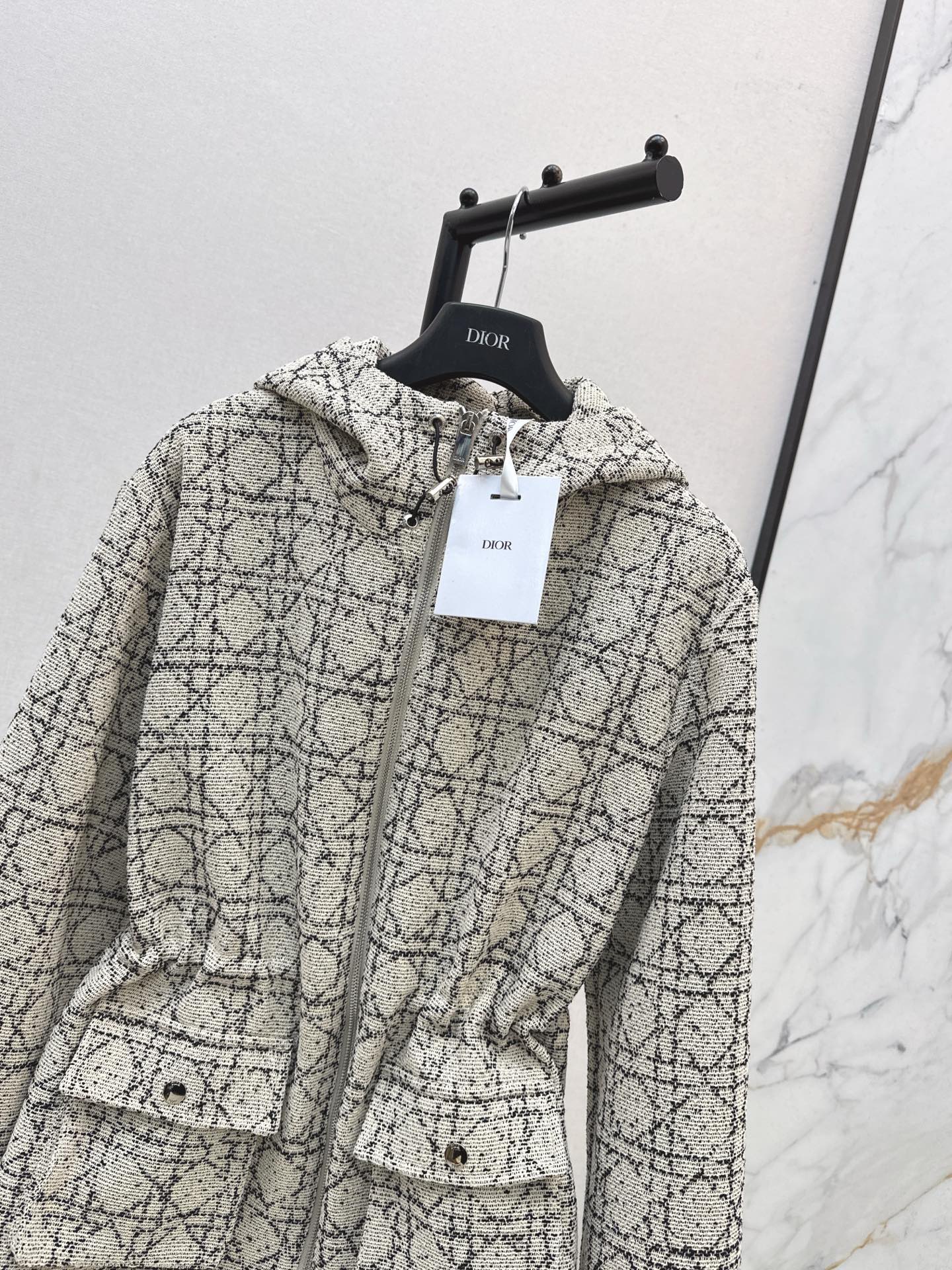 CD NEW Hooded plaid jacket