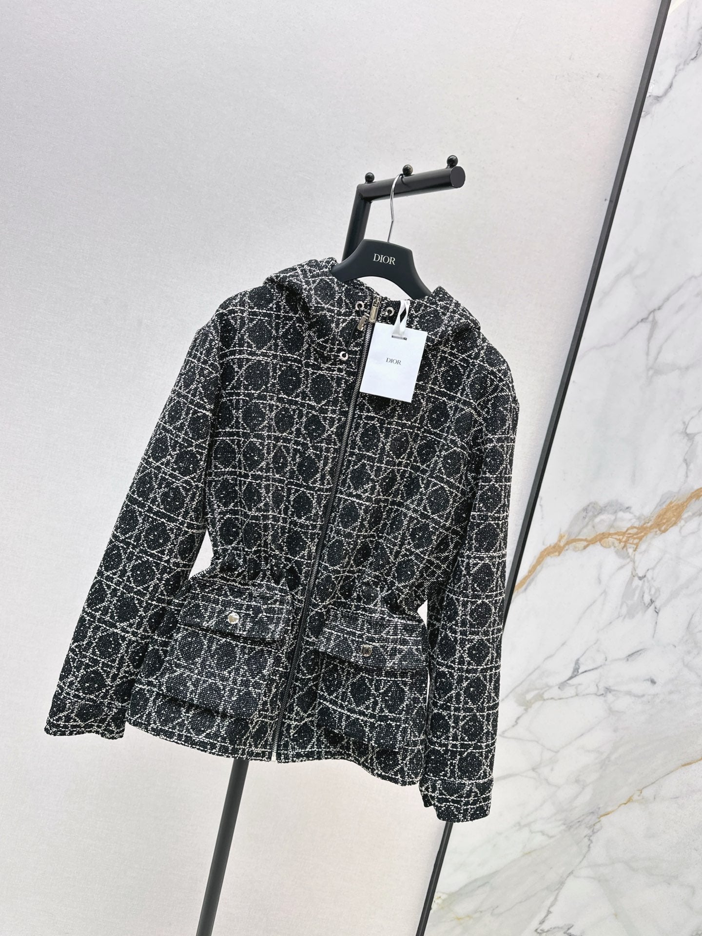 CD NEW Hooded plaid jacket