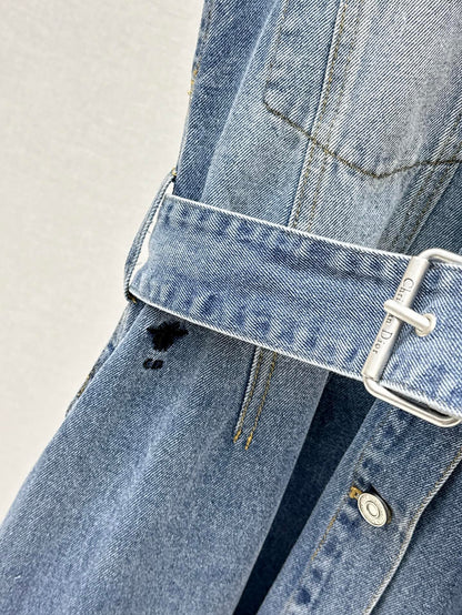 CD NEW sleeveless denim dress