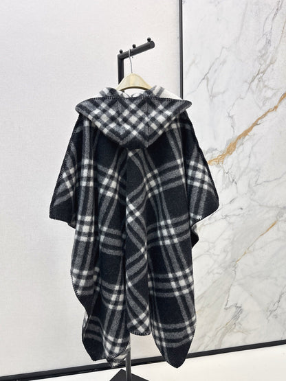 Bur NEW Cashmere hooded cape