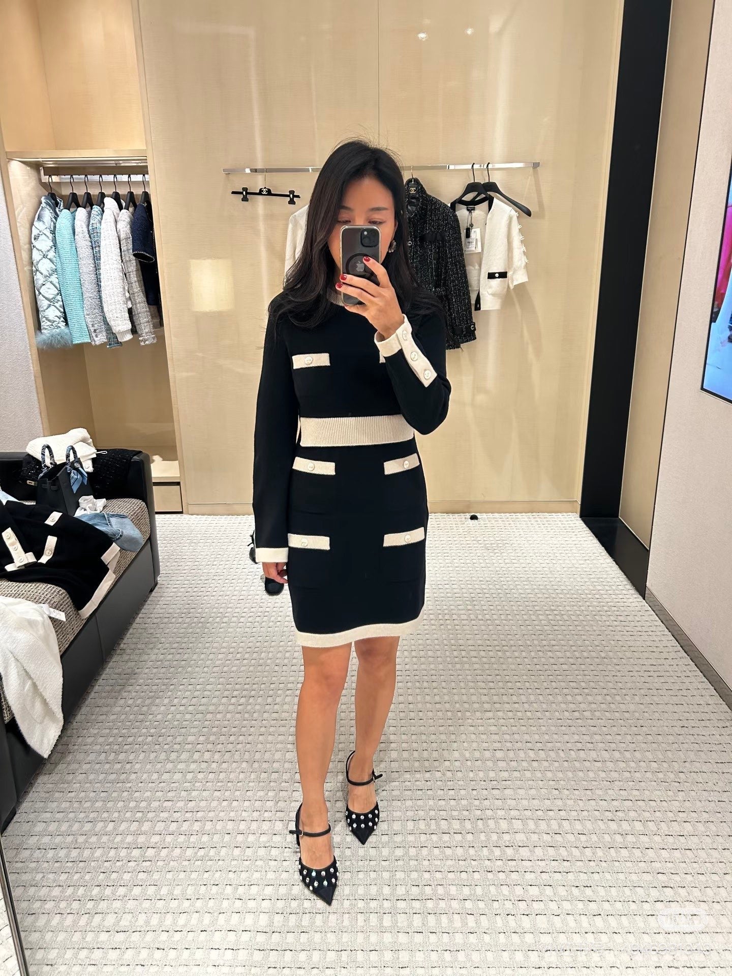 Chan NEW color-block skirt