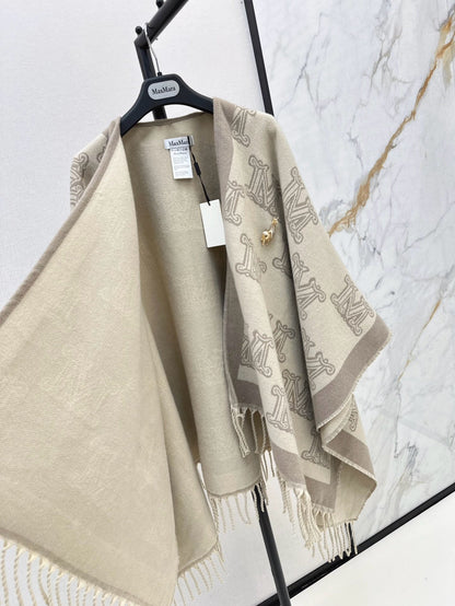 Max NEW Wool scarf cloak