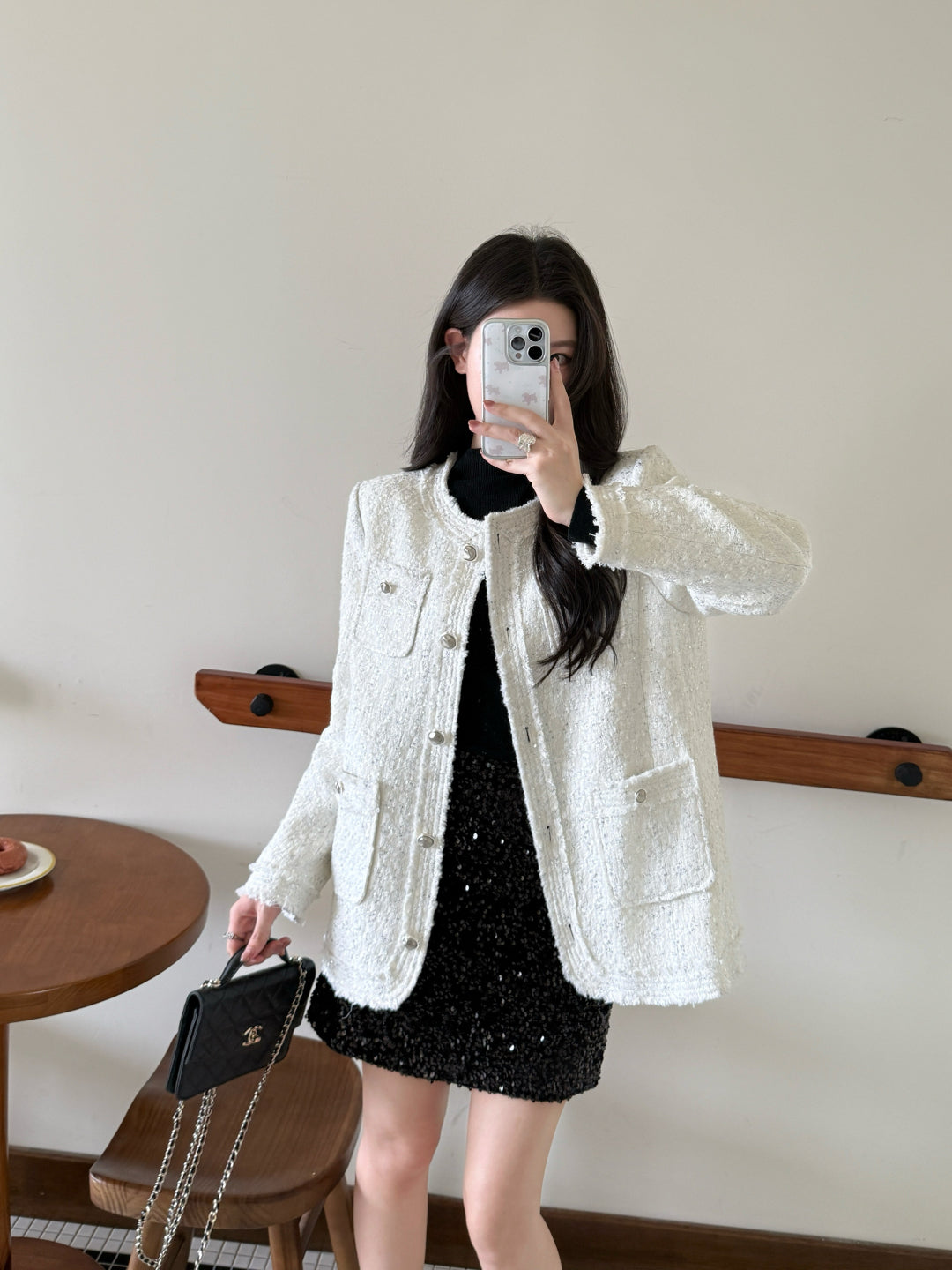 Chan NEW Woven goose down jacket