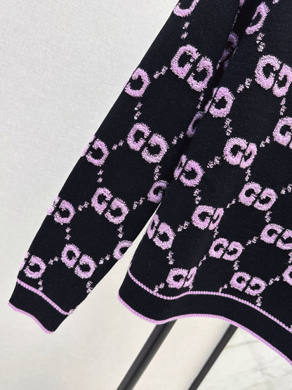 Guc NEW Jacquard knitted sweater