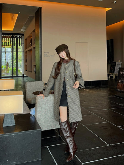 Cho1 NEW Houndstooth overcoats