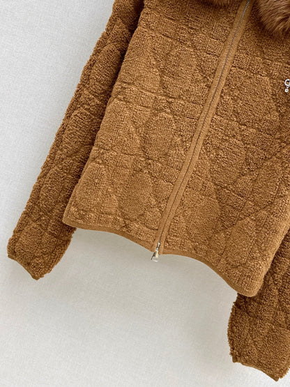 CD NEW fur collar jacket