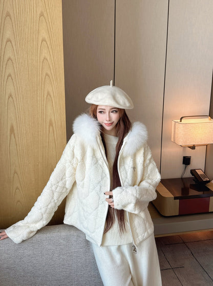 CD NEW fur collar jacket