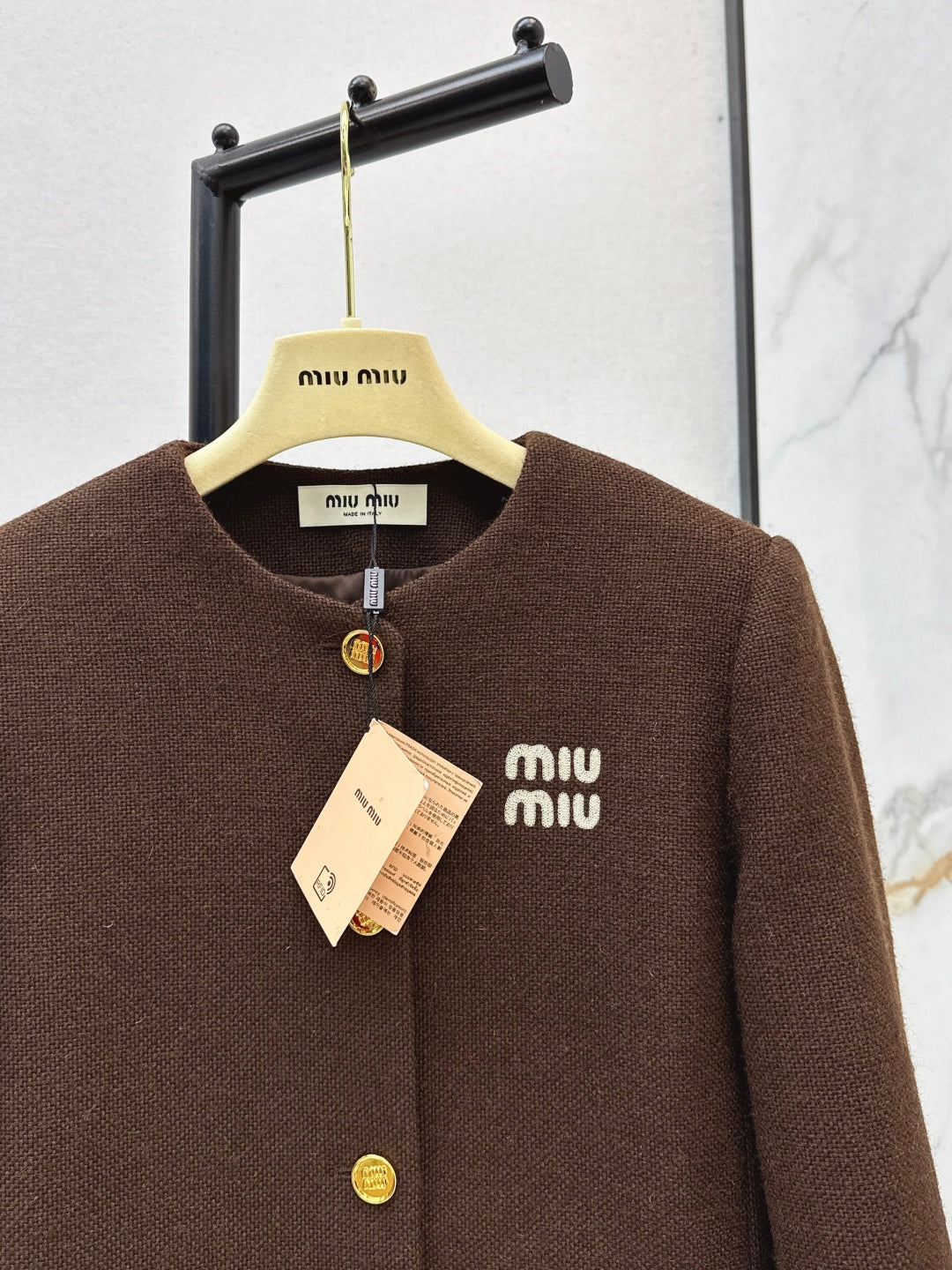 Miu NEW crew neck jacket