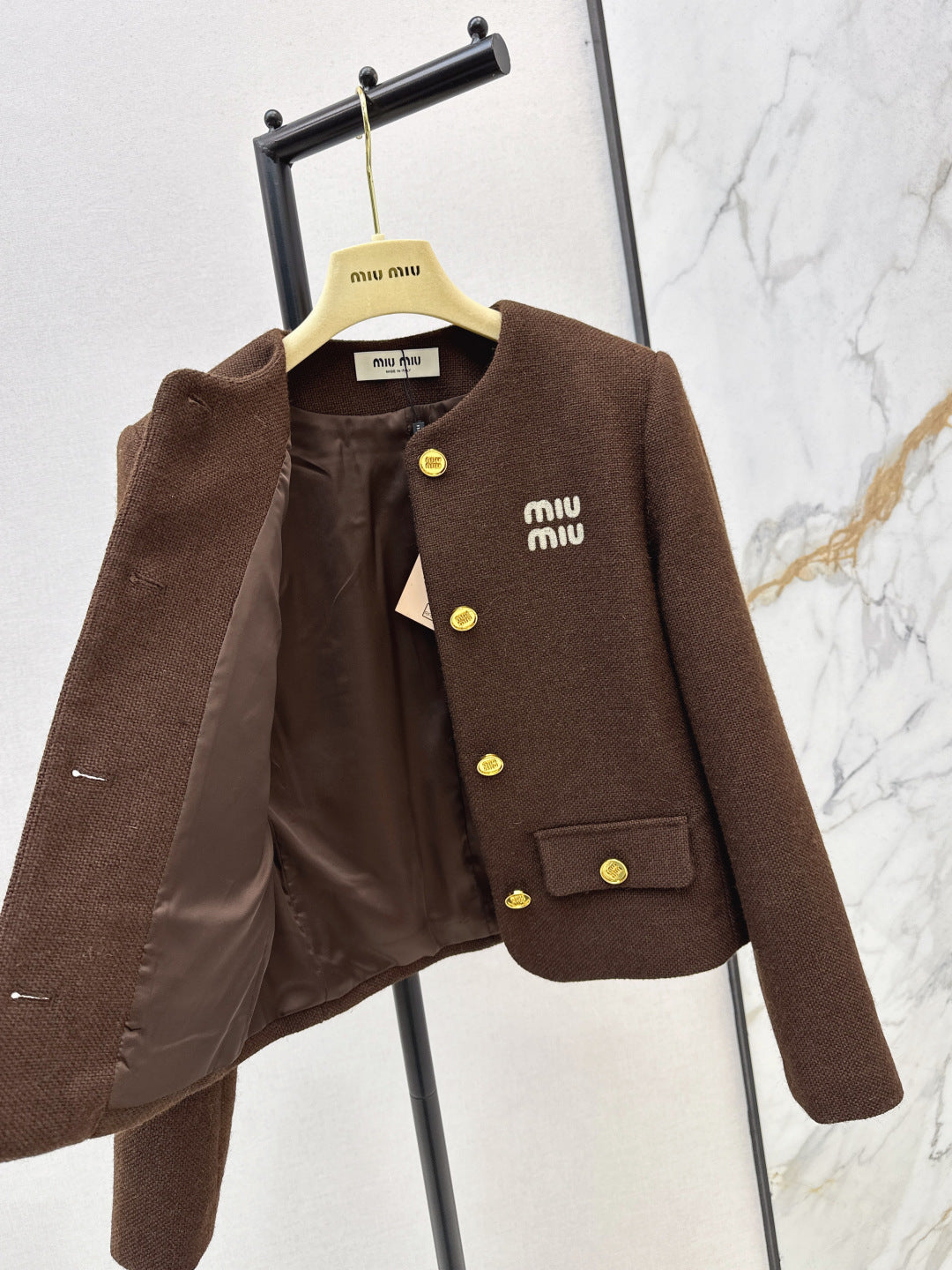 Miu NEW crew neck jacket
