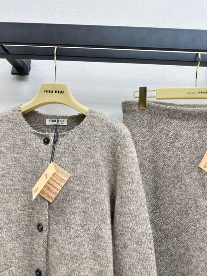 Miu NEW Cardigan and skirt set