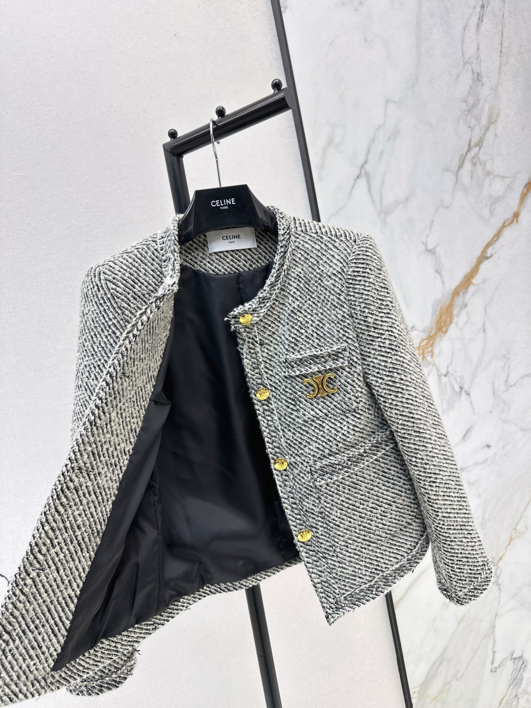 Ce1i NEW tweed coat